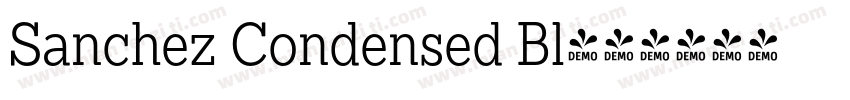 Sanchez Condensed Bl字体转换